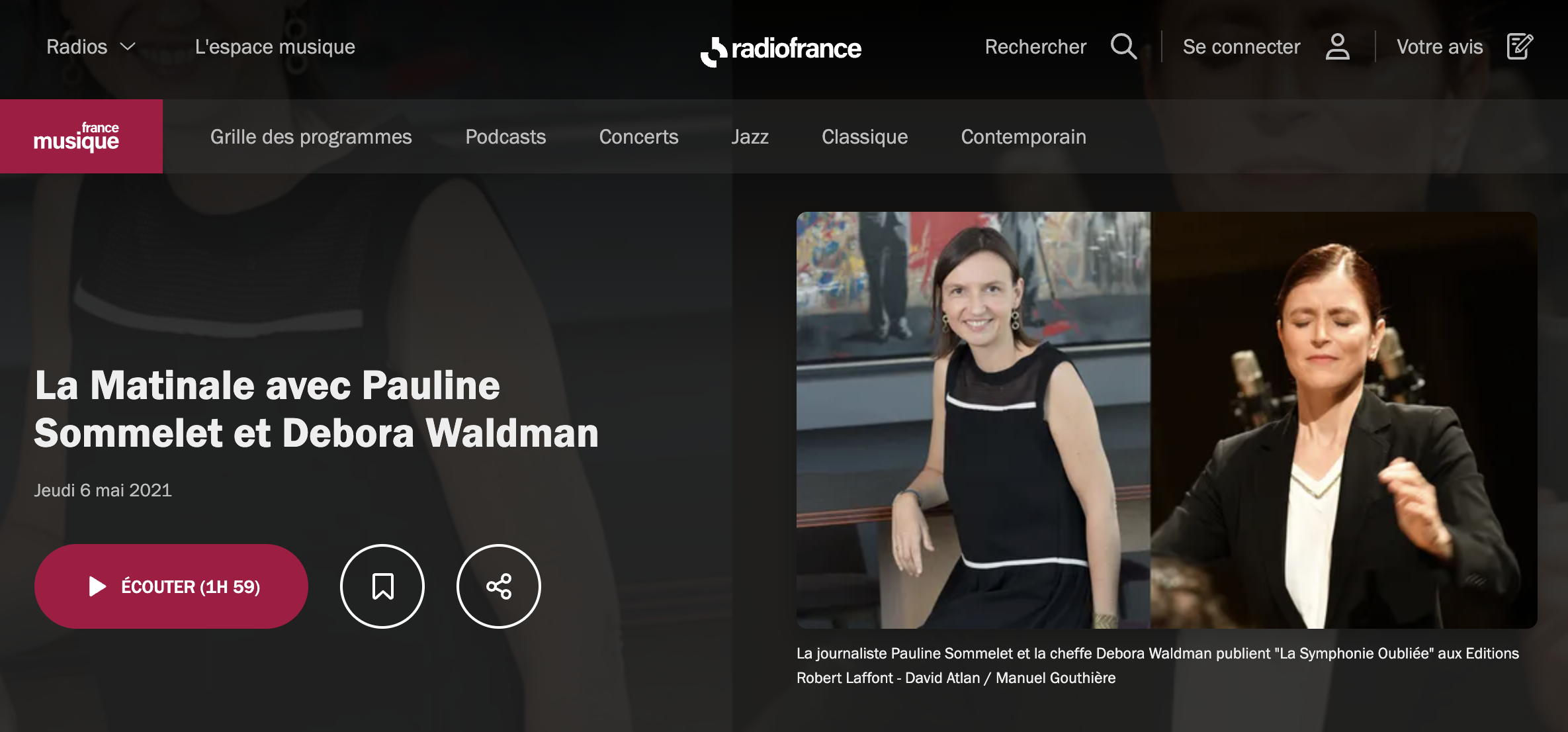 Deborah Waldman, France musique